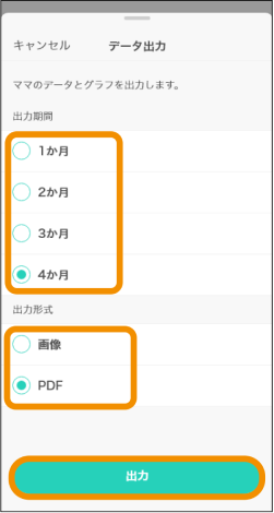 データ出力画面イメージ