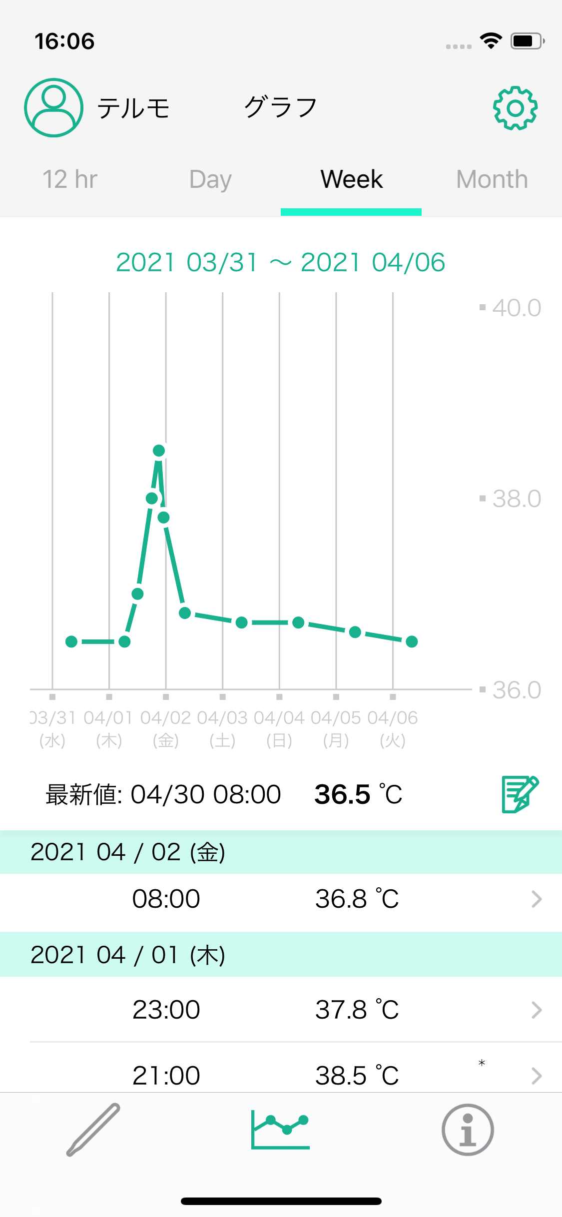 スマートフォンアプリ｜テルモ100周年記念体温計サイト