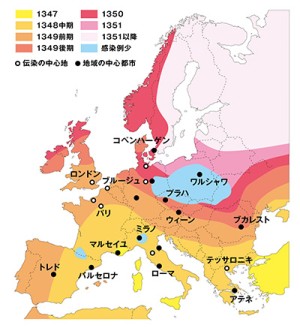 ヨーロッパにおけるペストの伝播