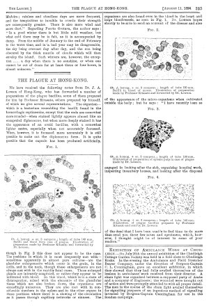 The Lancetに掲載されたペスト菌発見の速報